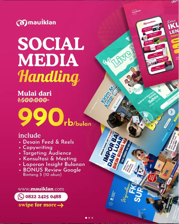 Handling Sosial Media Seluruh Surabaya Raya Mulai Rp990.000/Bulan